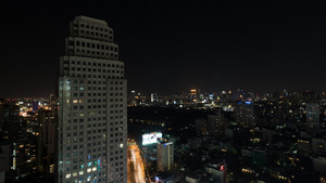 夜间城市泰国邦科克时间的过夜13秒视频