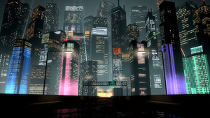 美妙的城市夜景灯光秀11秒视频