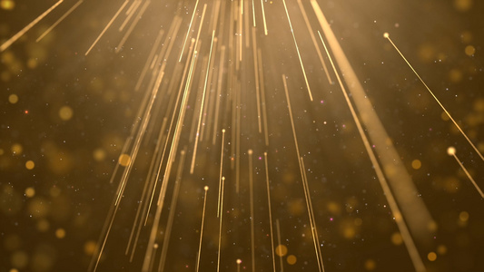 唯美金色粒子光线背景视频