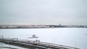 冬季的圣彼得堡市风景17秒视频