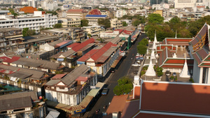 现代东方城镇泰国曼谷的城市街景16秒视频