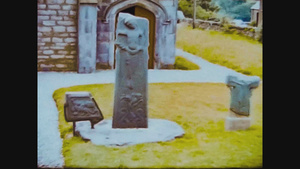 1966年基尔马丁在凯尔特人公墓的雕塑7秒视频