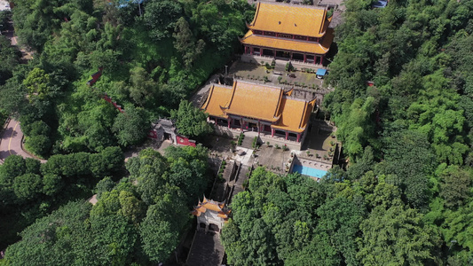 航拍四川宜宾长江城市全景白塔山高空全景视频