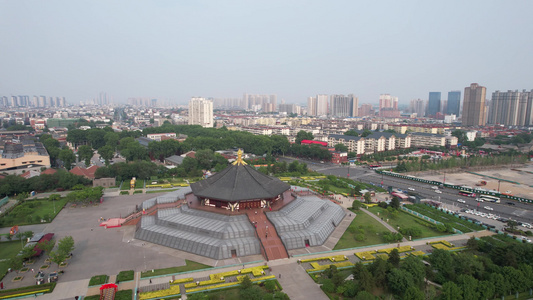 河南洛阳明堂天堂景区航拍 视频