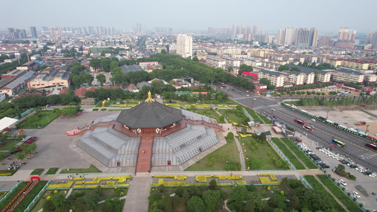 河南洛阳明堂天堂景区航拍 视频