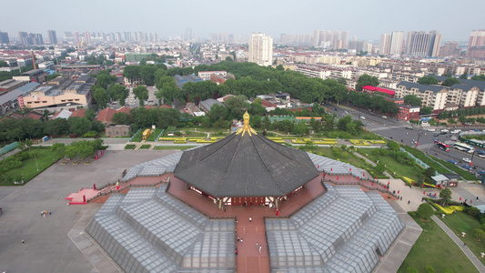 河南洛阳明堂天堂景区航拍 视频