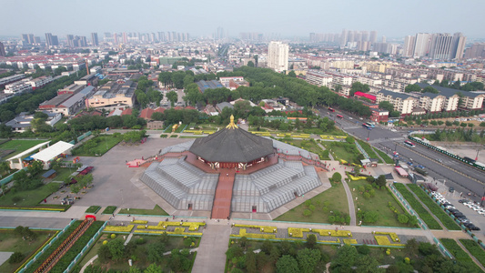 河南洛阳明堂天堂景区航拍 视频