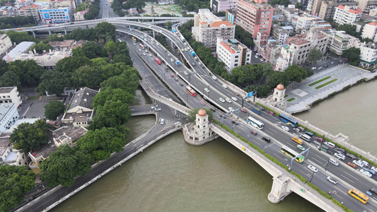 广州越秀区人民桥视频