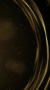 金色粒子圆环颁奖背景视频