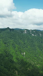 航拍湖北神农架天燕景区彩虹桥视频