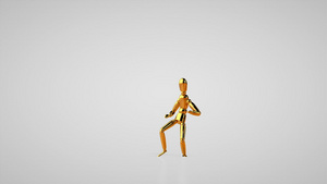 滑稽的金黄金模特儿跳舞6秒视频