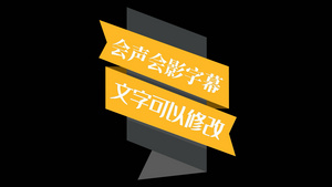 简洁时尚字幕条会声会影字幕模板10秒视频