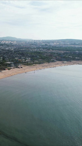 大海海浪沙滩风景浪花竖屏航拍 视频