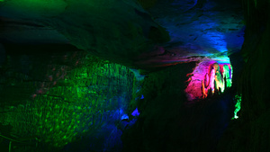 山东临沂5A级旅游第一人称视角萤火虫水洞全景48秒视频