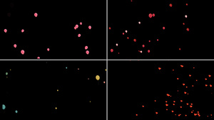 一组气球粒子漂浮动画2112秒视频