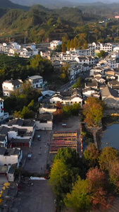 航拍安徽5A级景点呈坎古镇全景视频安徽旅游视频
