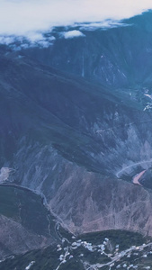 航拍中国澜沧江云雾缭绕自然风光视频