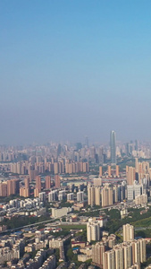 航拍风光城市武汉汉口汉江湾城市江景素材城市建设视频