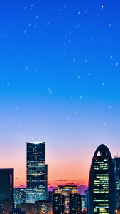 北京城市的半环绕星轨之动态时间流逝视频