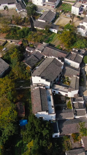 航拍安徽皖南著名古村落景区查济视频旅游目的地70秒视频