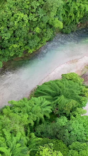 航拍贵州黔东南特俗自然环境河流视频清澈水资源147秒视频