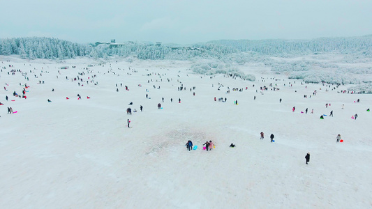 重庆武隆仙女山大草原滑雪场视频
