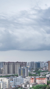 西安城市柿园路暴风雨来临阴云密布延时延时摄影视频