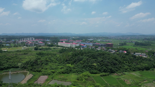 航拍湖南环境生物学院大学视频