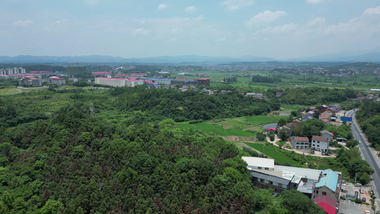 航拍湖南环境生物学院大学视频