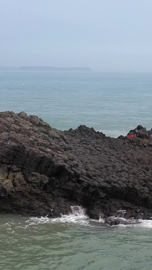 福建漳州白塘湾火山地质公园火山岛风光自然风光32秒视频