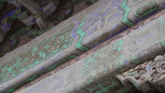 古建筑文物保护建筑花纹浮雕镂空雕花纹样故宫宫殿视频