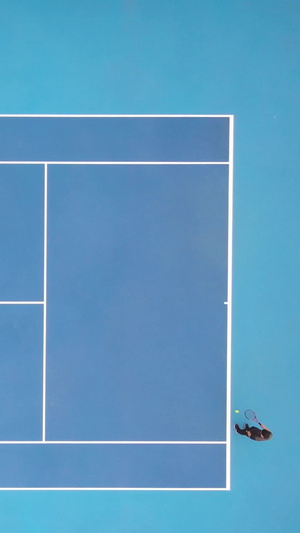 航拍体育比赛网球双打运动健身素材网球素材47秒视频