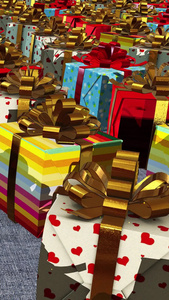 三维礼品礼盒背景素材新年礼物视频