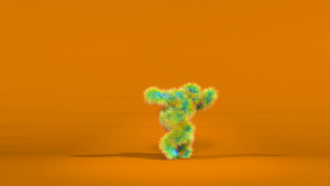 橙色背景下的卡波伊拉舞11秒视频