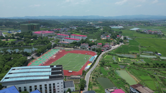 航拍湖南环境生物学院大学视频