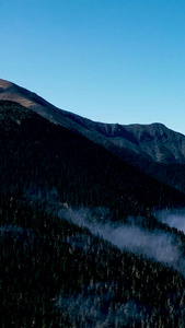 航拍高山垭口雪山云海自然风光视频