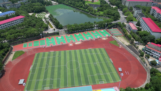 航拍湖南环境生物学院大学视频