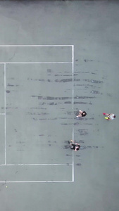 航拍城市网球运动练习体育俯拍素材体育场视频