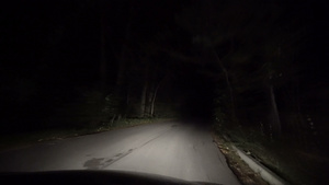 夜间在乡村公路驾驶16秒视频