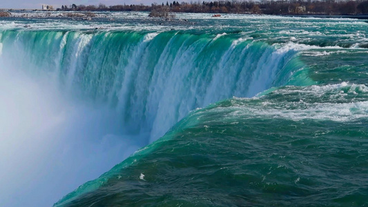 尼亚瓜拉大瀑布 Niagara Falls 气势磅礴的水流视频