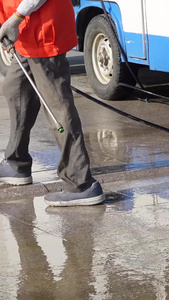 城市环卫工人保洁洗地劳动素材环卫工人节视频
