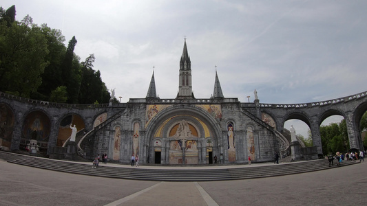 法兰西的卢尔德Basilica视频