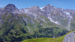 古格洛克纳高高山公路和奥斯特里亚山丘的奇特景象27秒视频