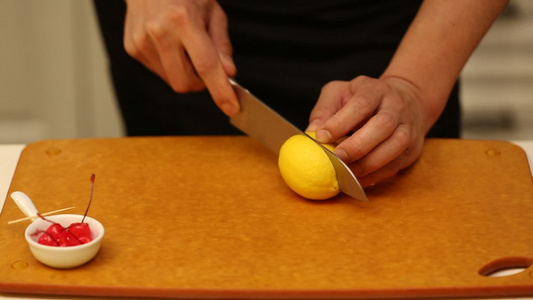 切柠檬做果盘装饰 视频