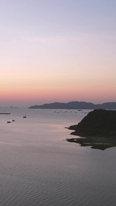 航拍广东惠州海景朝阳日出素材城市素材视频