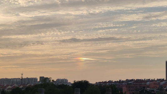 湖面夕阳晚霞倒影实拍风景视频