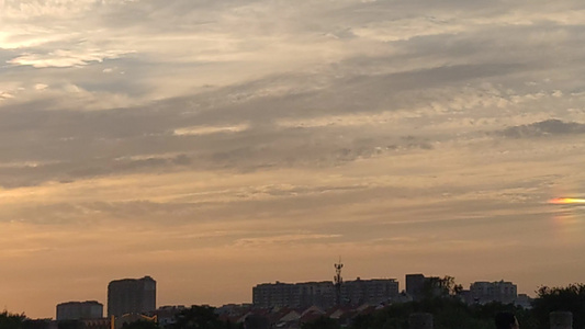 湖面夕阳晚霞倒影实拍风景视频