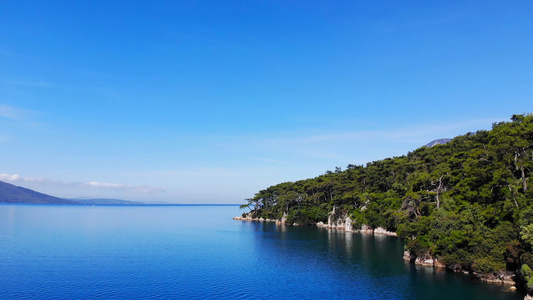 夏季的爱琴海海岸线视频