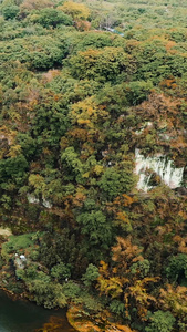 贵州5A景区黄果树瀑布瀑布航拍视频