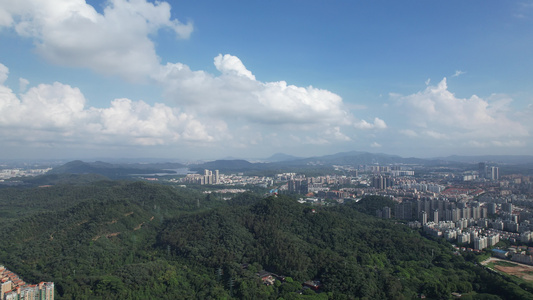 城市山地航拍视频